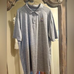 LSU Holloway Heather Gray Tiger Bandit Polo